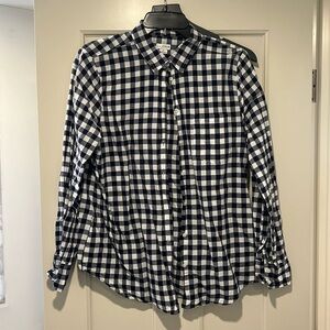 JCrew gingham button up